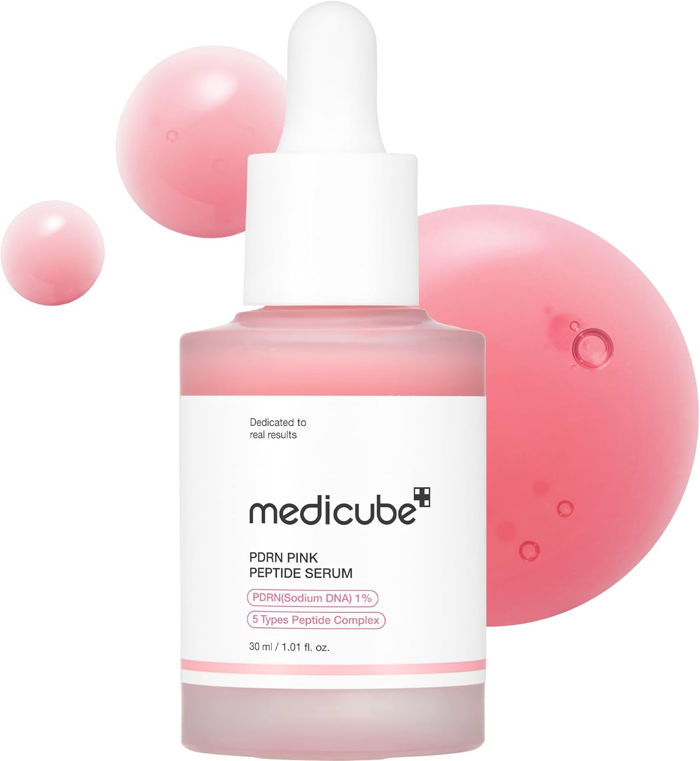 medicube Sérum Con Péptido Rosa Salmon Dna Pdrn, Sérum Pink Glow, Péptido, Niacinamida, Hidratante Y Reafirmante, 1,01 Fl.Oz. (1,01 Fl.Oz., Salmon Dna Pdrn)