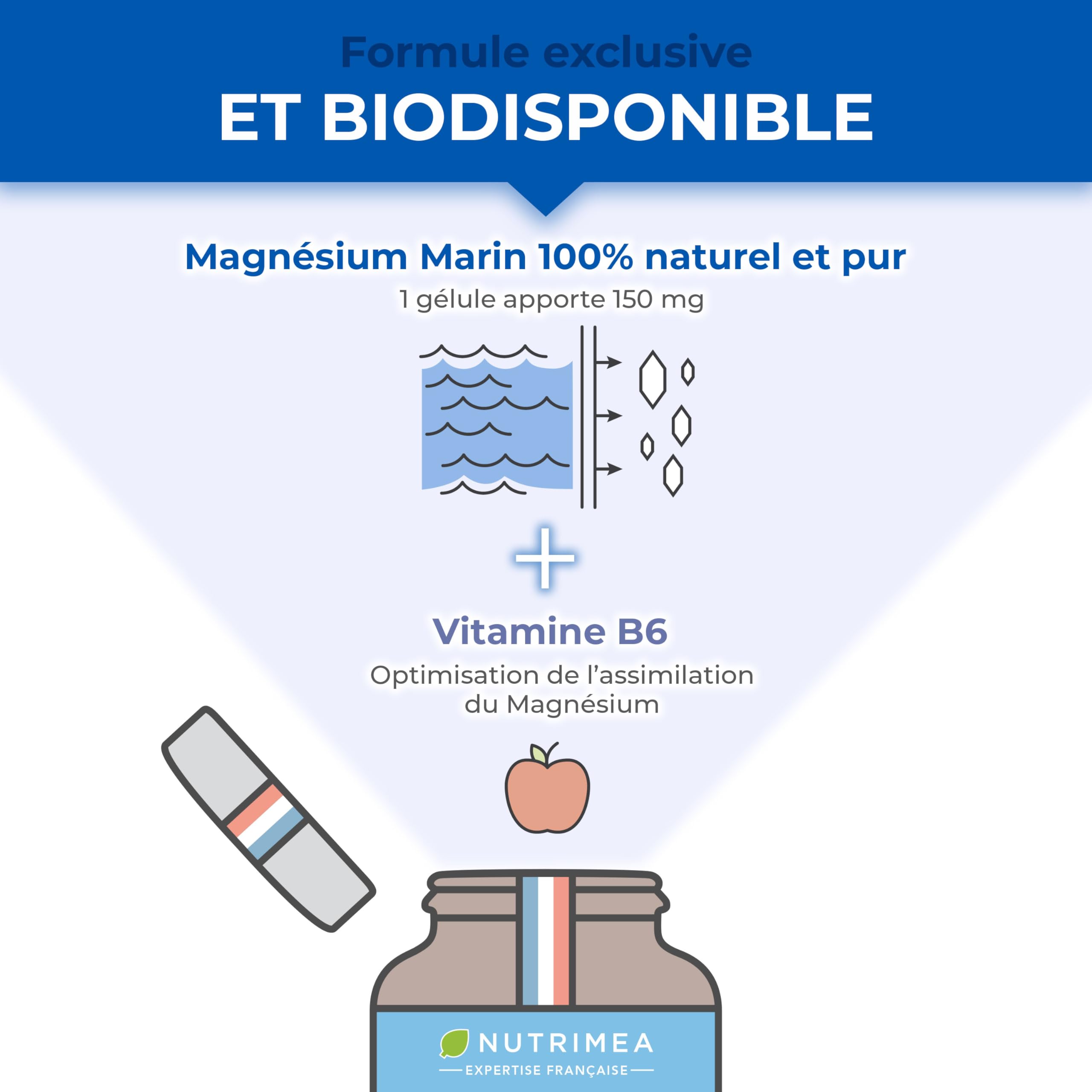 Magnésium Marin et Vitamine B6 – 120 Gélules Nutrimea