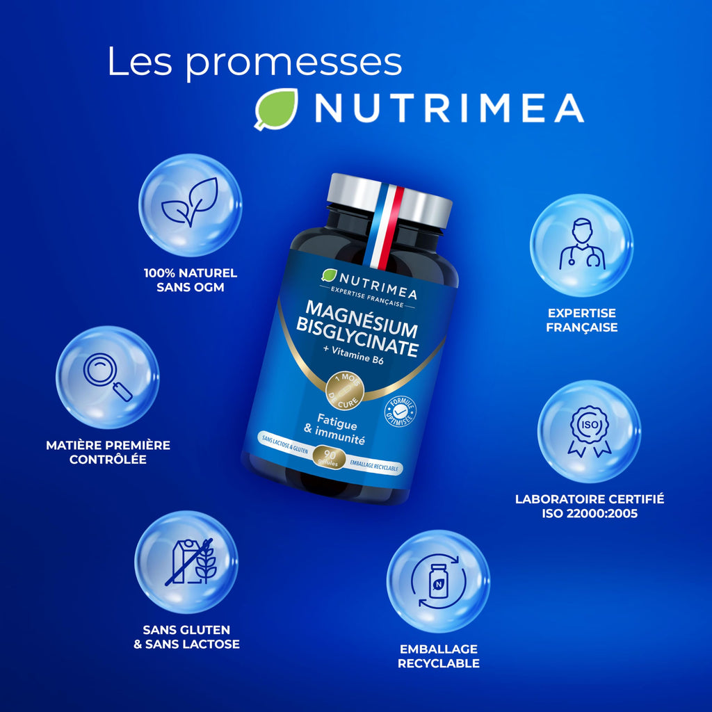 Magnésium Marin et Vitamine B6 – 120 Gélules Nutrimea